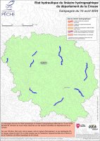 Etat hydraulique du linéaire hydrographique du département de la Creuse - Campagne du 15 avril 2024