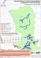 Etat hydraulique du linéaire hydrographique du département des Deux-Sèvres - Campagne du 15 juin 2025