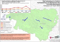 Etat hydraulique du linéaire hydrographique du département des Pyrénées-Atlantiques - Campagne du 15 juin 2025