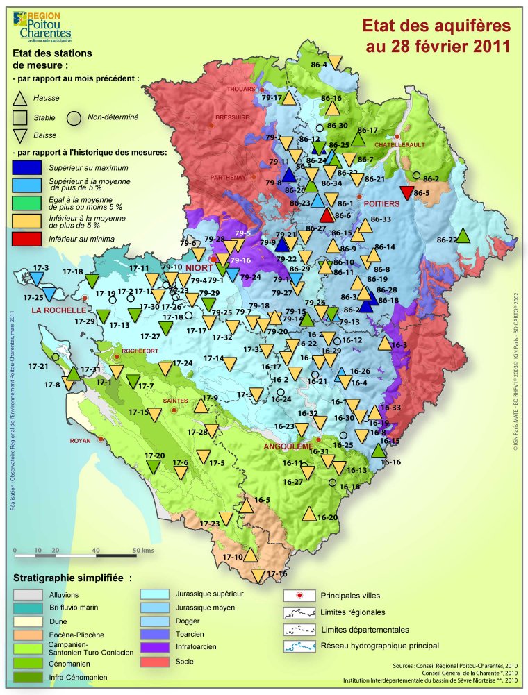 Etat des aquifères de Poitou-Charentes au 28 février 2011