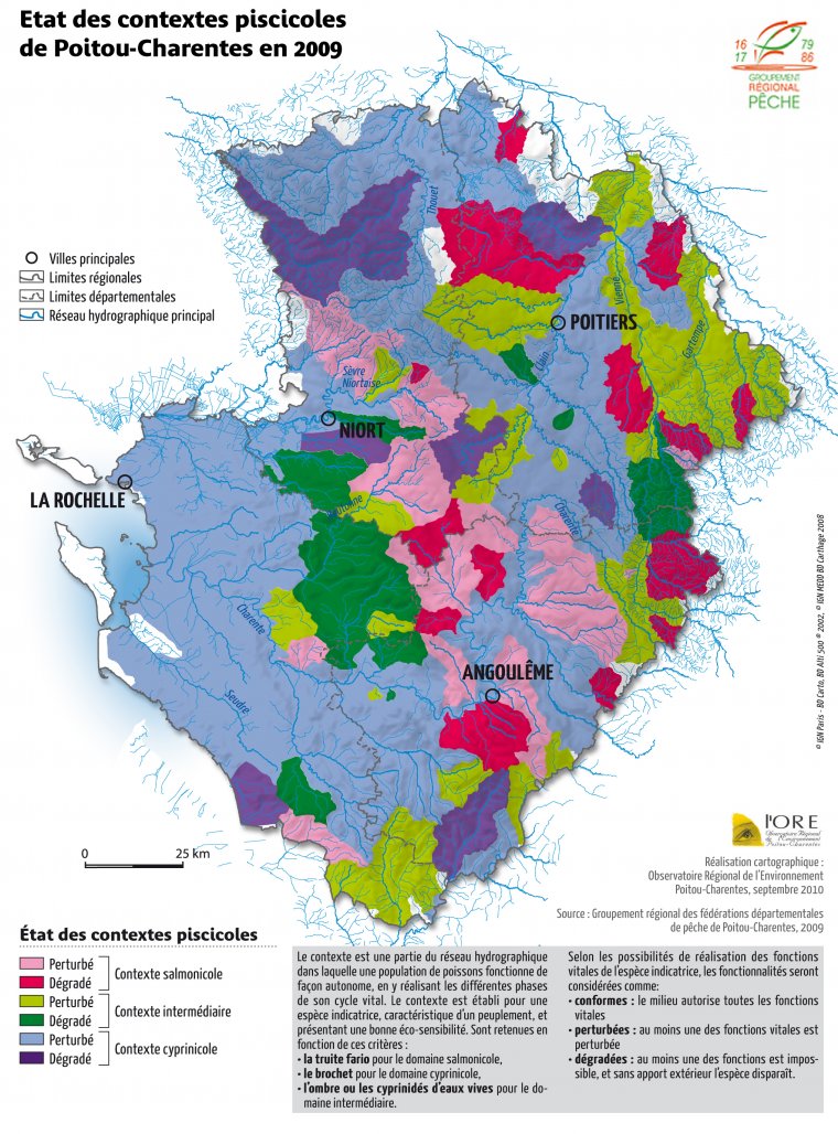 L'état des contextes piscicoles en Poitou-Charentes en 2009
