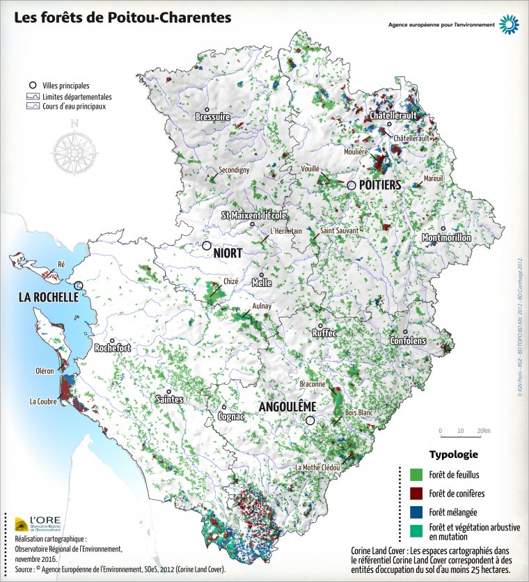 Les forêts de Poitou-Charentes en 2012