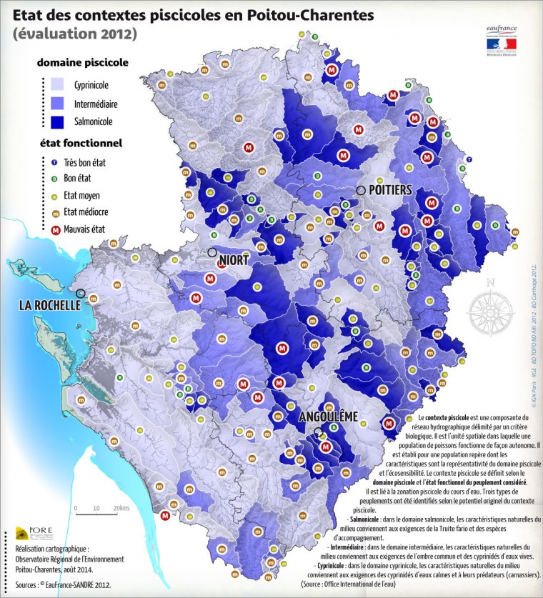 L'état des contextes piscicoles en Poitou-Charentes en 2009 (évaluation 2012)