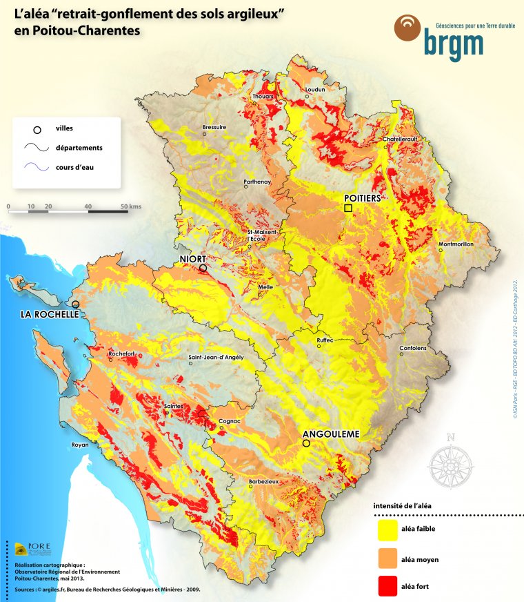 L'aléa "retrait-gonflement des sols argileux" en Poitou-Charentes