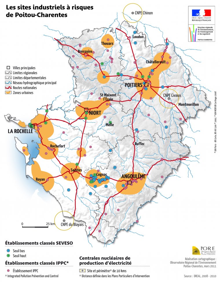 Les sites industriels à risques de Poitou-Charentes