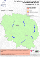 Etat hydraulique du linéaire hydrographique du département de la Creuse - Campagne du 1er avril 2026