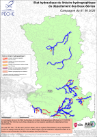 Etat hydraulique du linéaire hydrographique du département des Deux-Sèvres - Campagne du 1er juin 2026
