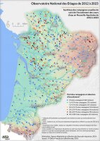 Observatoire National des Etiages - Synthèse des campagnes usuelles de suivi de l’écoulement des cours d’eau en Nouvelle-Aquitaine de 2012 à 2023