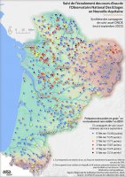 Observatoire National des Etiages - Synthèse des campagnes usuelles de suivi de l’écoulement des cours d’eau en Nouvelle-Aquitaine de 2023