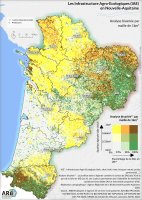 Les Infrastructures Agro-Ecologiques (IAE) de Nouvelle-Aquitaine (Analyse bivariée par maille de 1 km²)