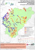 Etat hydraulique du linéaire hydrographique du département de la Charente - Campagne du 1er juillet 2026