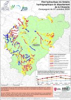 Etat hydraulique du linéaire hydrographique du département de la Charente - Campagne du 1er octobre 2025
