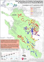Etat hydraulique du linéaire hydrographique du département de la Charente-Maritime - Campagne du 1er septembre 2023