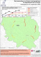 Etat hydraulique du linéaire hydrographique du département de la Creuse - Campagne du 1er septembre 2025