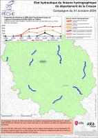 Etat hydraulique du linéaire hydrographique du département de la Creuse - Campagne du 1er octobre 2024