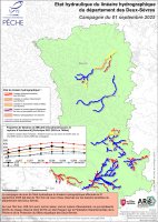 Etat hydraulique du linéaire hydrographique du département des Deux-Sèvres - Campagne du 1er septembre 2025