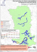 Etat hydraulique du linéaire hydrographique du département des Deux-Sèvres - Campagne du 15 juillet 2024