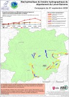 Etat hydraulique du linéaire hydrographique du département du Lot-et-Garonne - Campagne du 1er septembre 2026