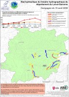 Etat hydraulique du linéaire hydrographique du département du Lot-et-Garonne - Campagne du 15 août 2026