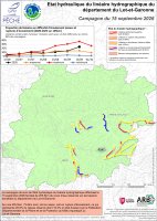 Etat hydraulique du linéaire hydrographique du département du Lot-et-Garonne - Campagne du 15 septembre 2026