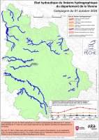 Etat hydraulique du linéaire hydrographique du département de la Vienne - Campagne du 1er octobre 2024