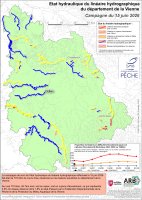 Etat hydraulique du linéaire hydrographique du département de la Vienne - Campagne du 15 juin 2026