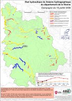 Etat hydraulique du linéaire hydrographique du département de la Vienne - Campagne du 15 juillet 2026