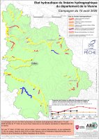 Etat hydraulique du linéaire hydrographique du département de la Vienne - Campagne du 15 août 2026