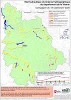 Etat hydraulique du linéaire hydrographique du département de la Vienne - Campagne du 15 septembre 2025