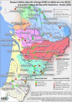 Respect des Débits Objectifs d’Etiage (DOE) et Débits de Crise (DCR) aux points nodaux de Nouvelle-Aquitaine - année 2025