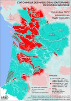 Etat chimique des masses d’eau souterraines en Nouvelle-Aquitaine - Etats des lieux 2025 préparatoires aux SDAGE 2028-2033