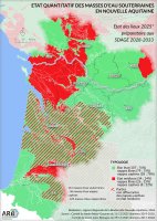Etat quantitatif des masses d’eau souterraines en Nouvelle-Aquitaine - Etats des lieux 2025 préparatoires aux SDAGE 2028-2033