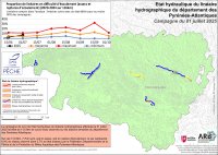Etat hydraulique du linéaire hydrographique du département des Pyrénées-Atlantiques - Campagne du 1er juillet 2025