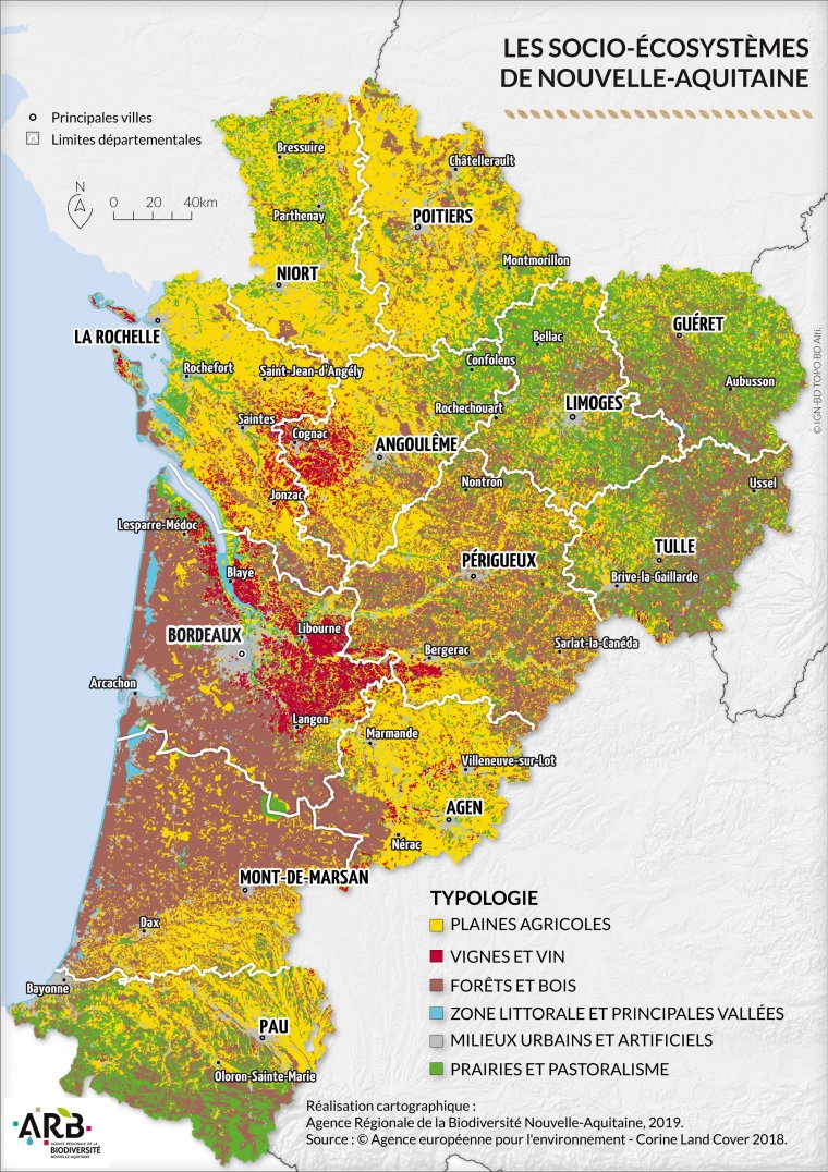 Les socio-écosystèmes de Nouvelle-Aquitaine - version détaillée (ECOBIOSE)