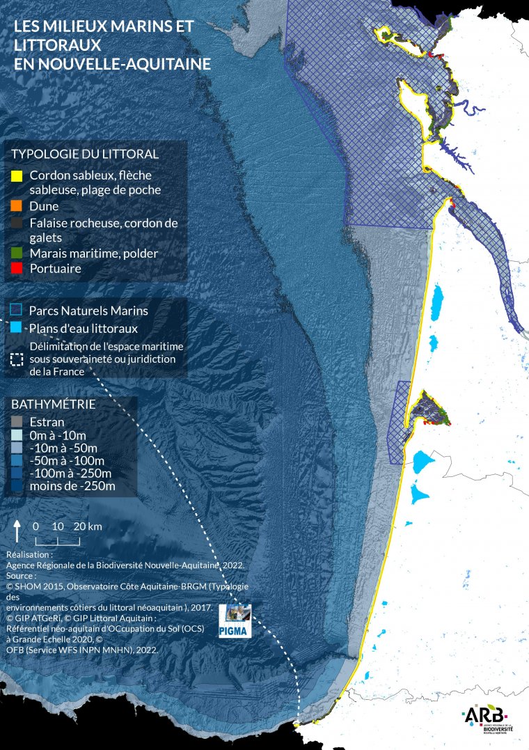 Les milieux marins et littoraux de Nouvelle-Aquitaine en 2020